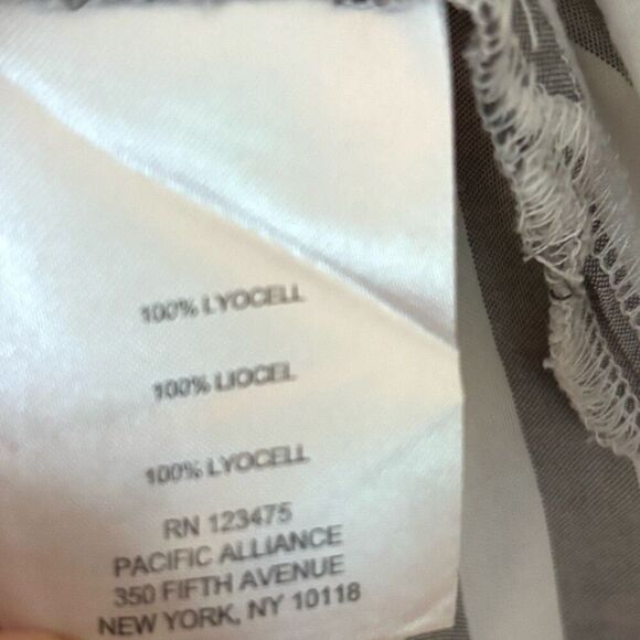 Jones New York XL grey & white stripe long tunic pockets side vents beachy - Picture 11 of 12